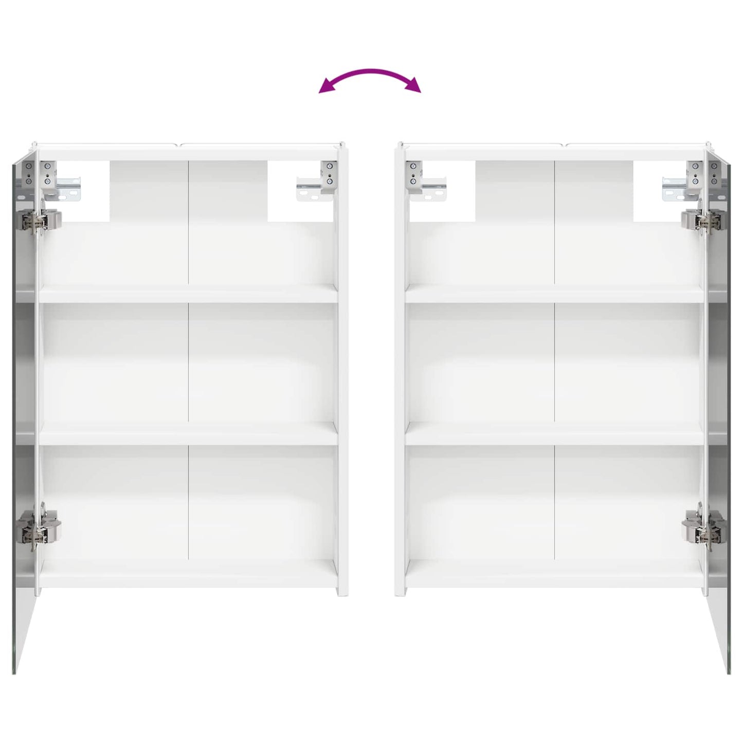 Bathroom Cabinet Set 4 pcs White 43 x 11.5 x 60.5 cm