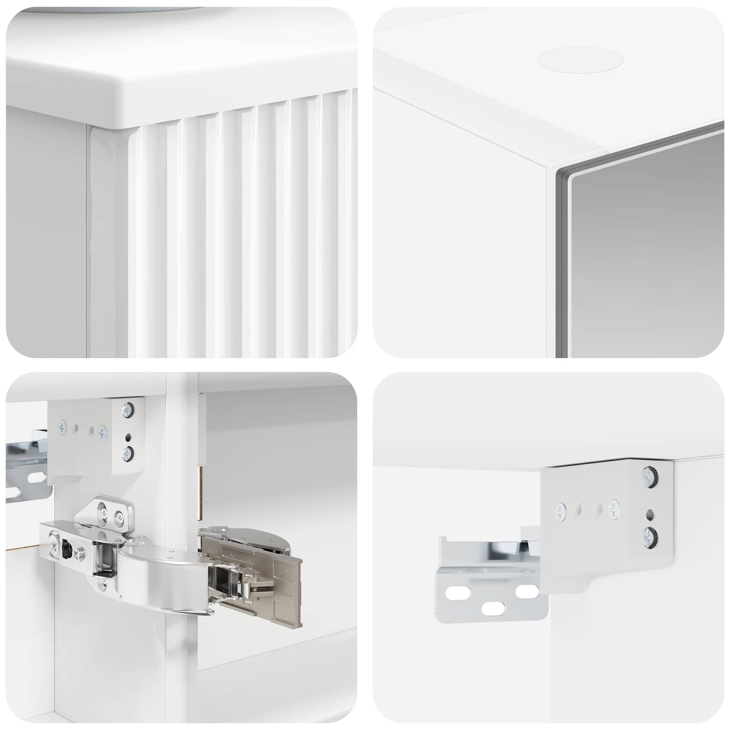 Bathroom Cabinet Set 4 pcs White 50 x 14.5 x 70 cm