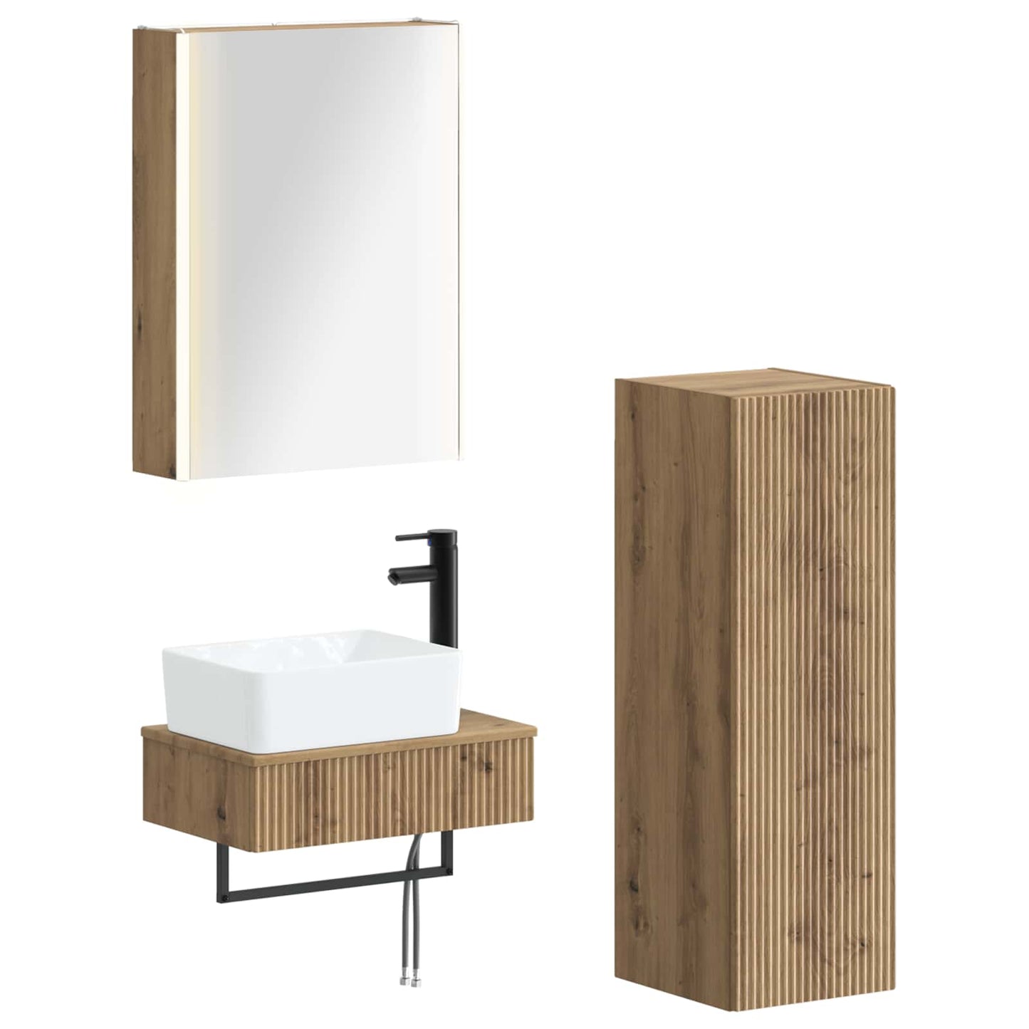 Bathroom Furniture Set 4 pcs Artisan Oak