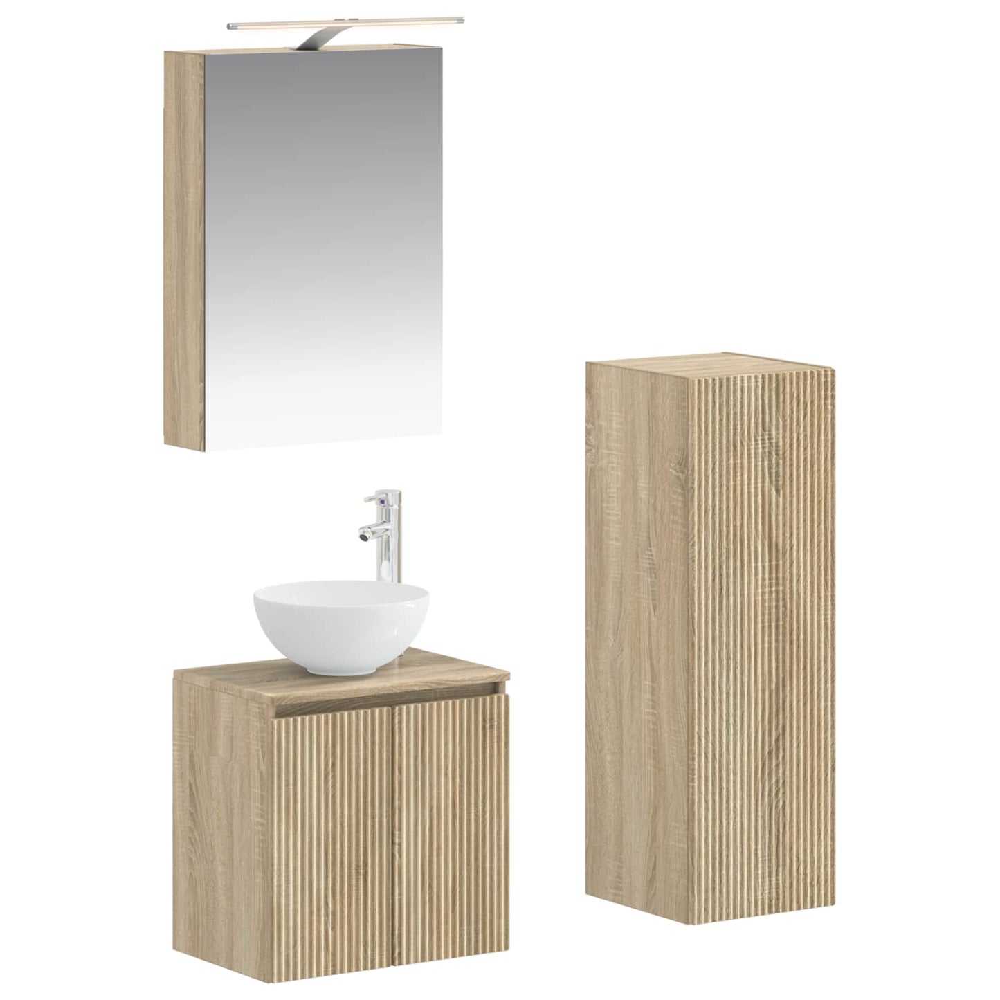 Bathroom Furniture Set 4 pcs Sonoma Oak