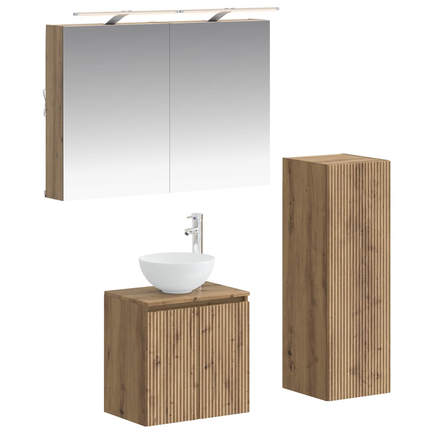Bathroom Furniture Set 4 pcs Artisan Oak