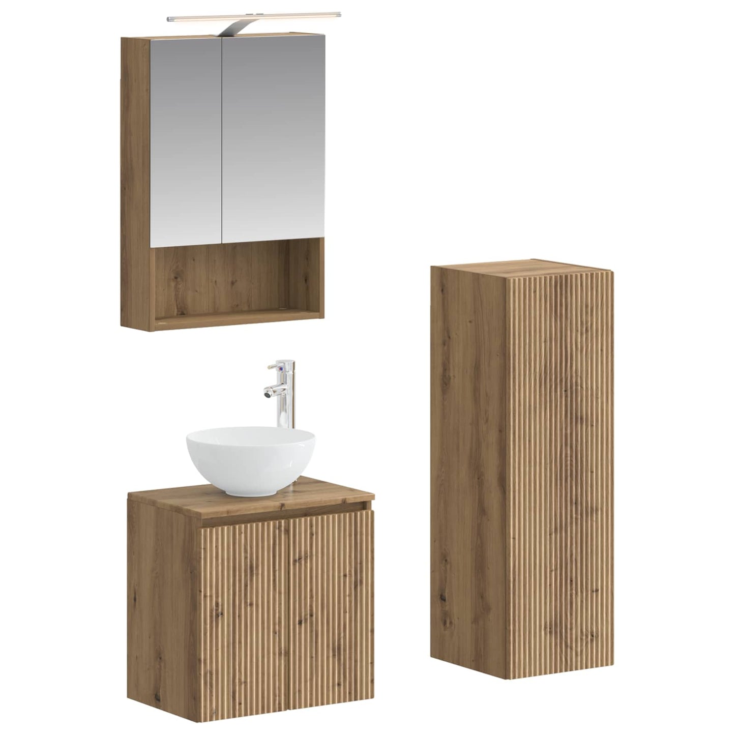 Bathroom Furniture Set 4 pcs Artisan Oak