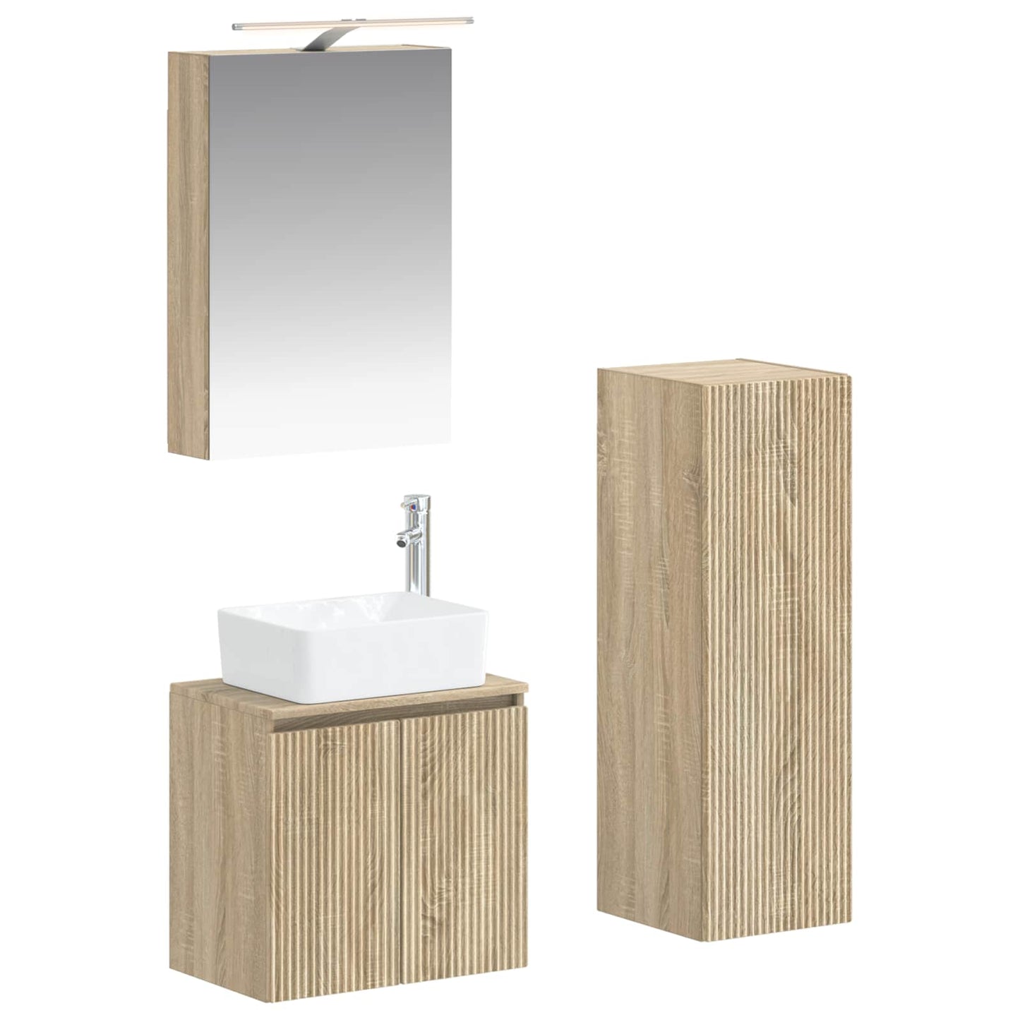 Bathroom Furniture Set 4 pcs Sonoma Oak