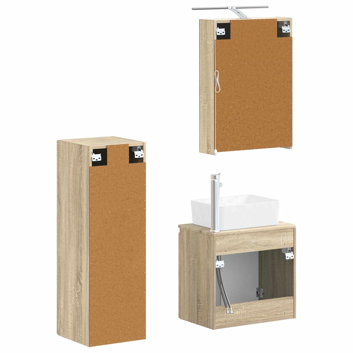 Bathroom Furniture Set 4 pcs Sonoma Oak