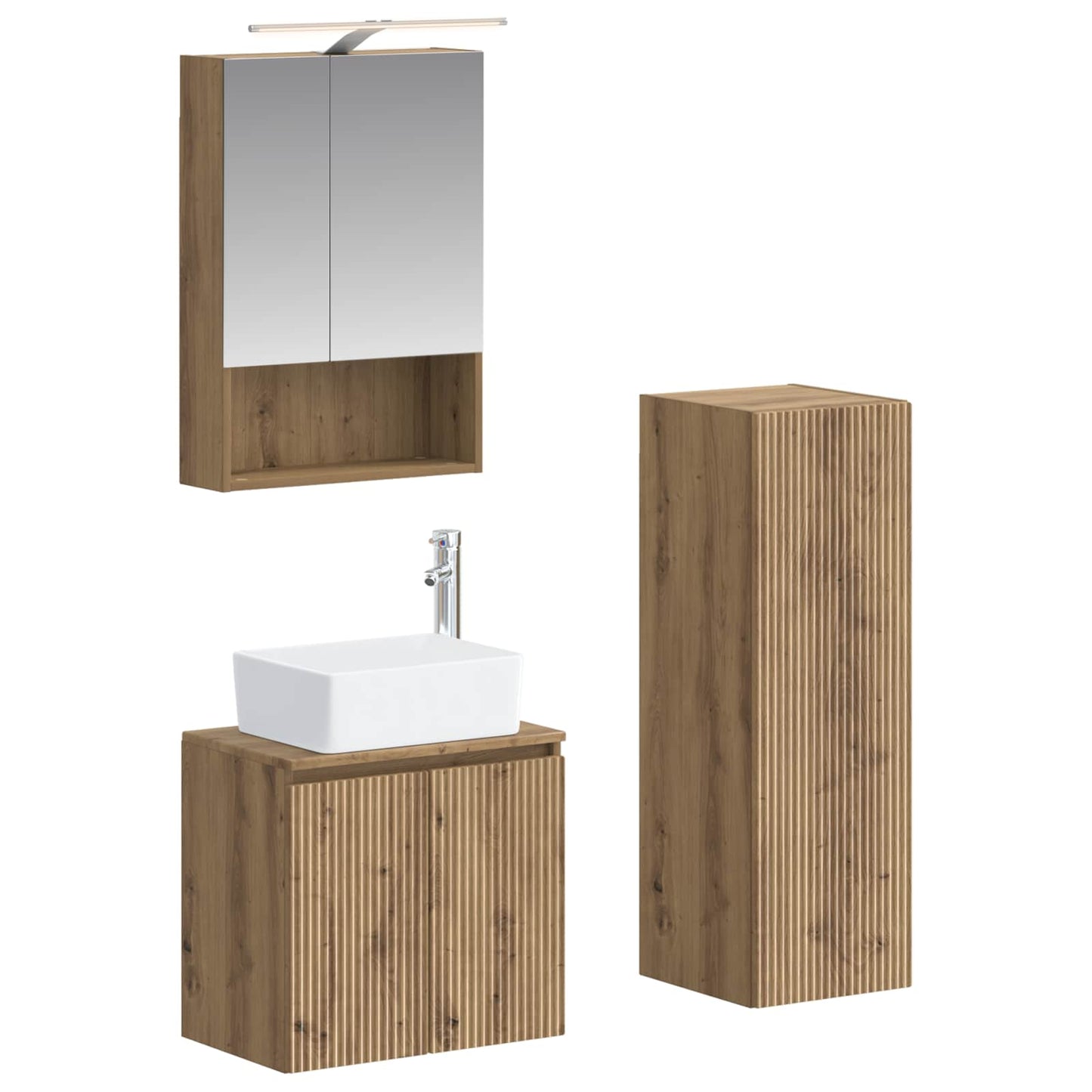 Bathroom Furniture Set 4 pcs Artisan Oak