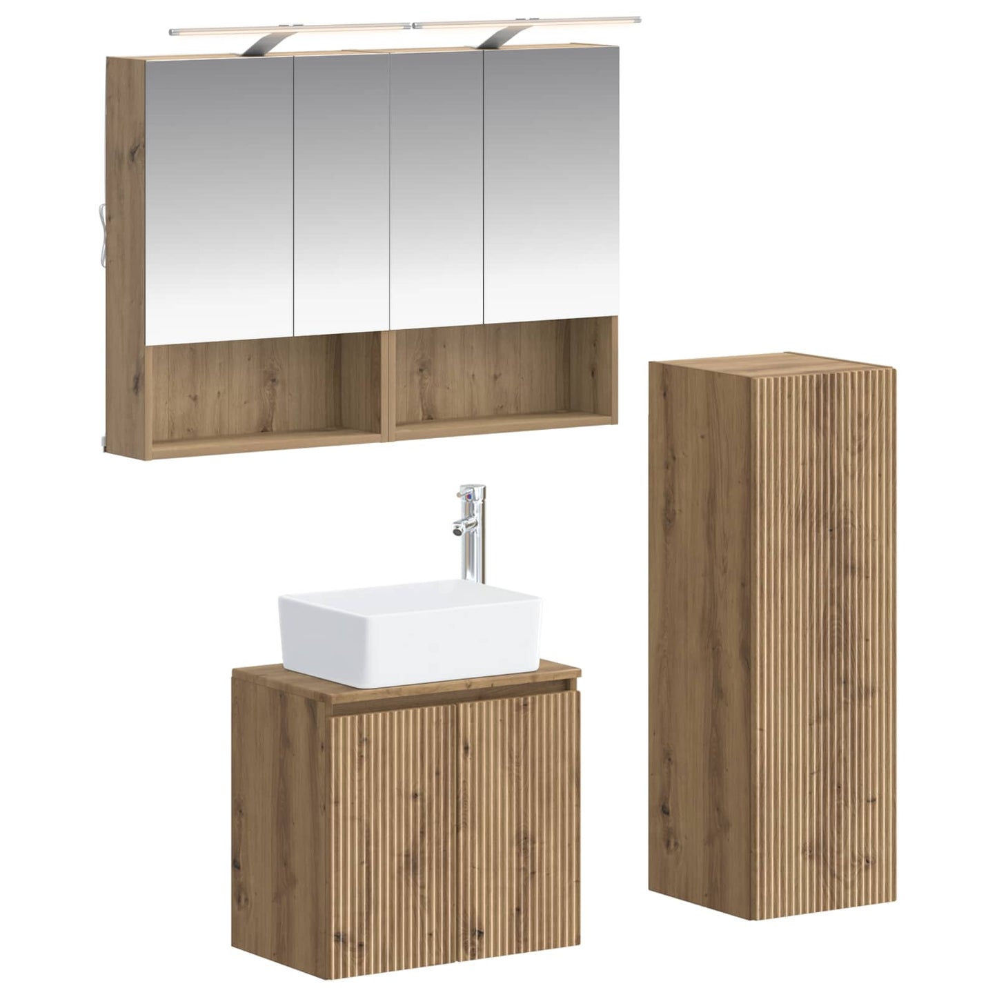 Bathroom Furniture Set 4 pcs Artisan Oak