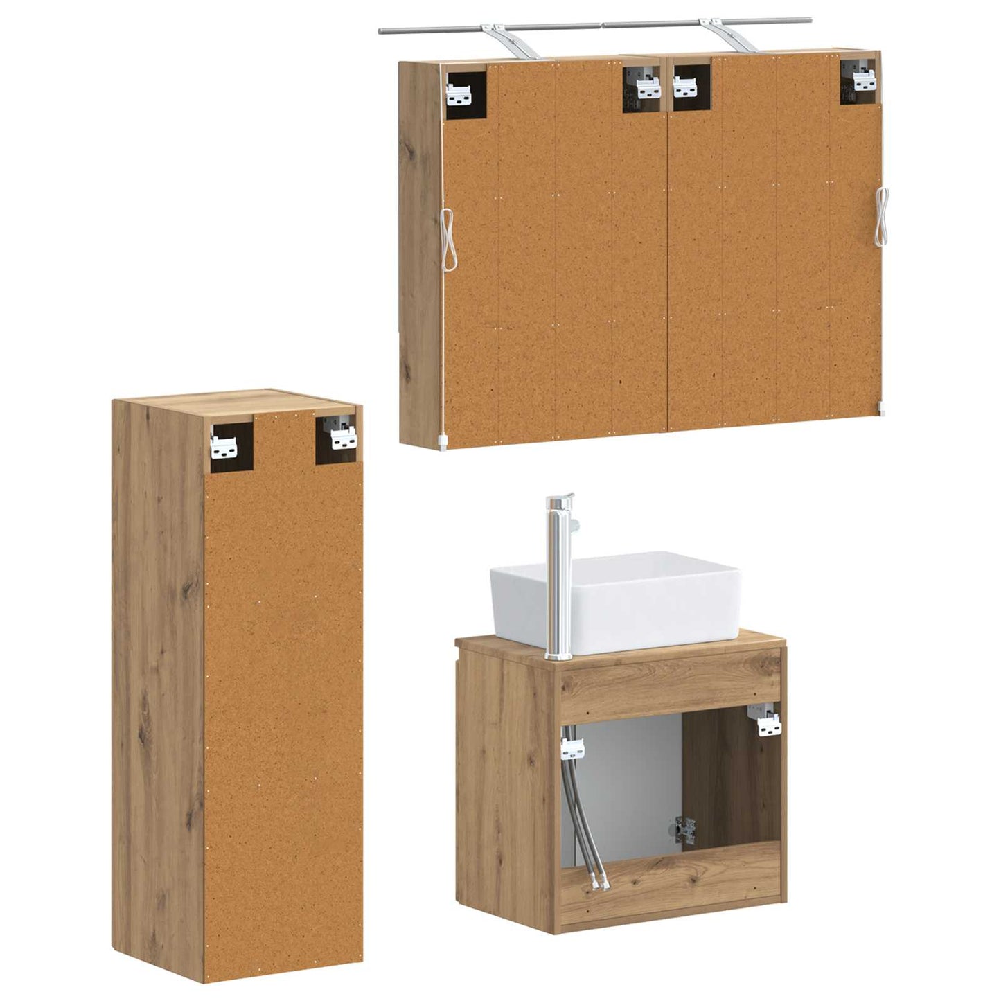 Bathroom Furniture Set 4 pcs Artisan Oak