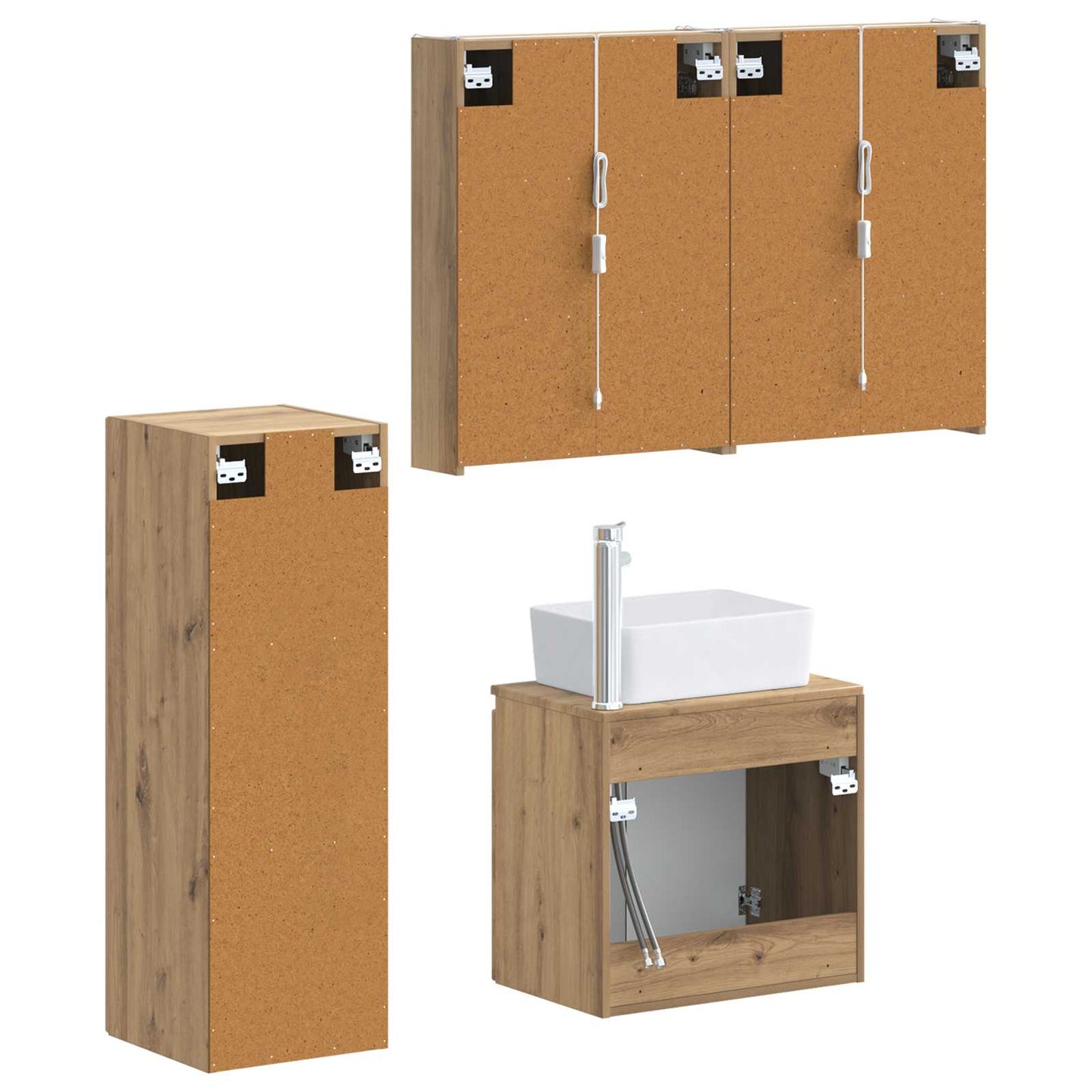 Bathroom Furniture Set 4 pcs Artisan Oak