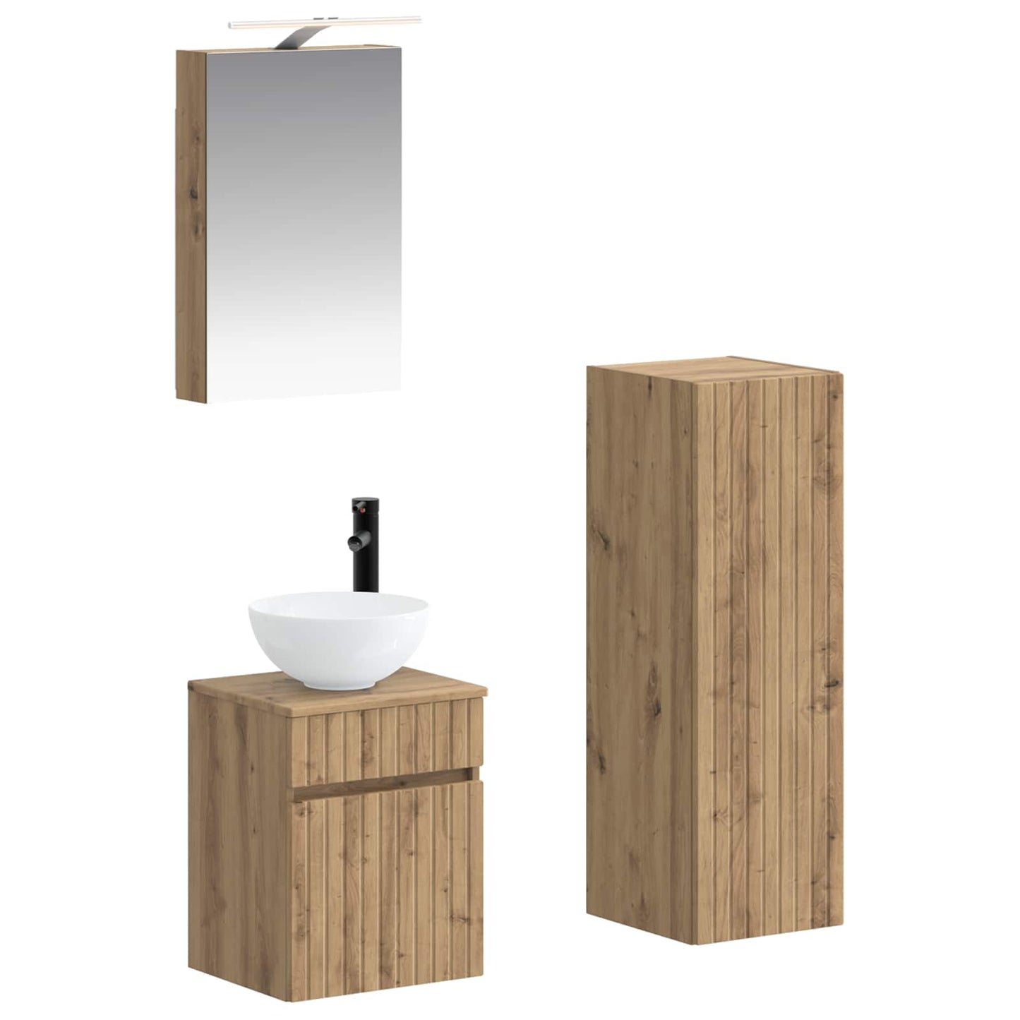 Bathroom Furniture Set 4 pcs Artisan Oak