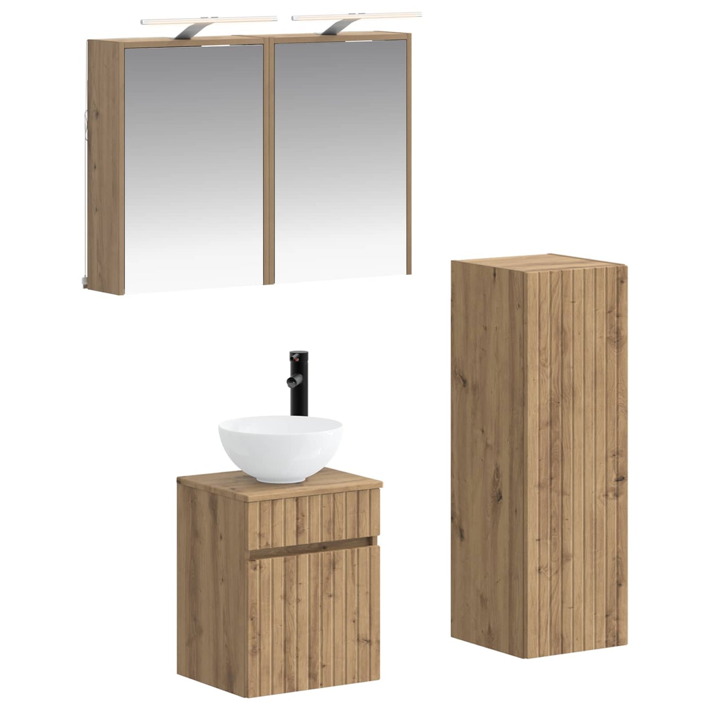 Bathroom Furniture Set 4 pcs Artisan Oak