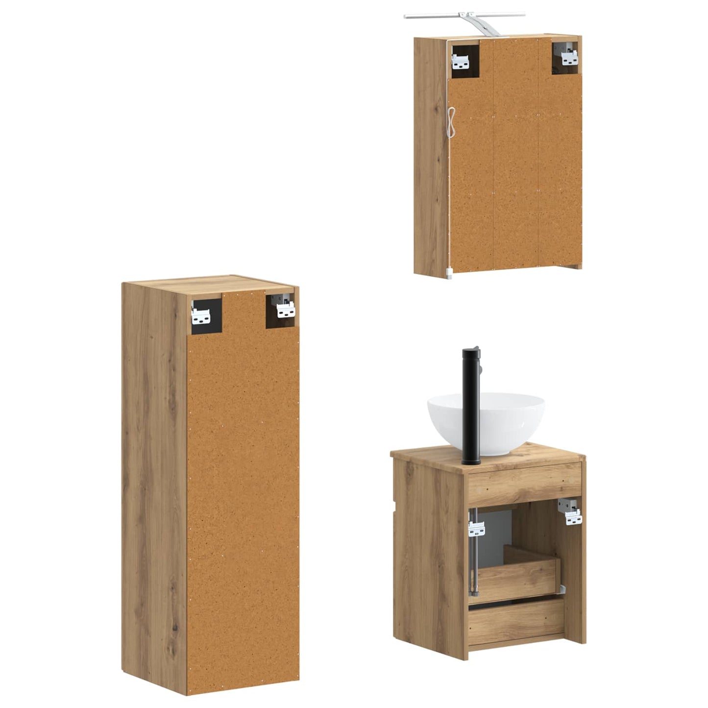 Bathroom Furniture Set 4 pcs Artisan Oak