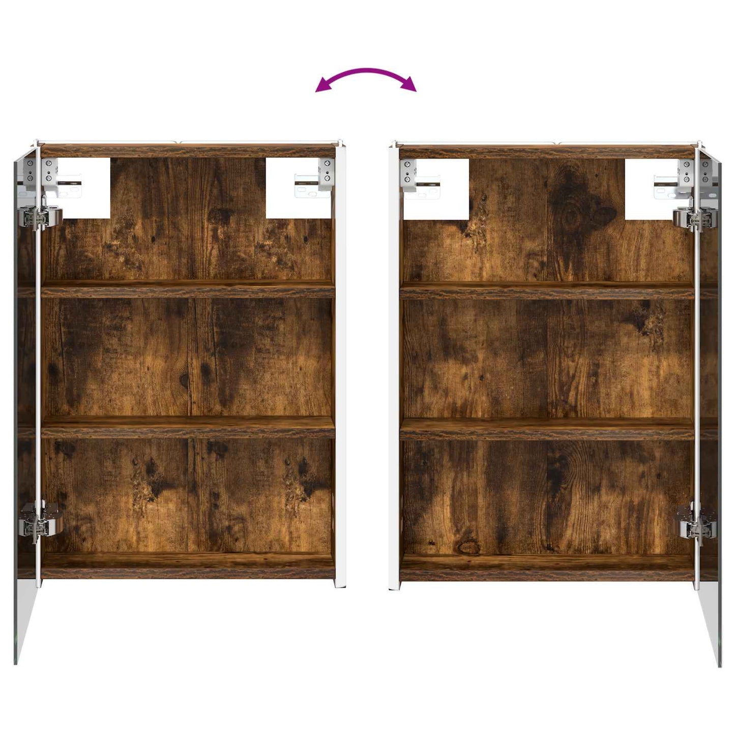 Bathroom Furniture Set 4 pcs Smoked Oak