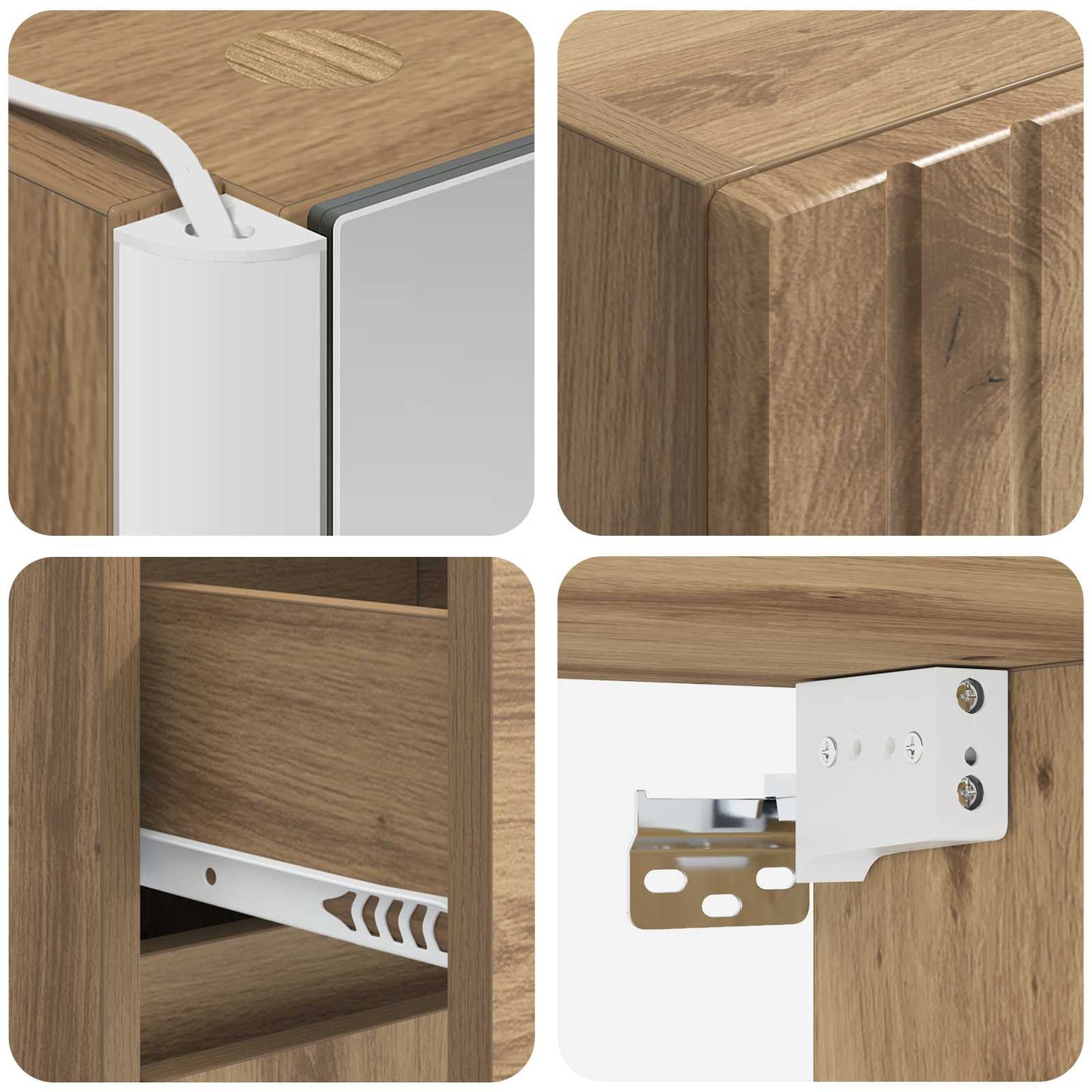 Bathroom Furniture Set 4 pcs Artisan Oak