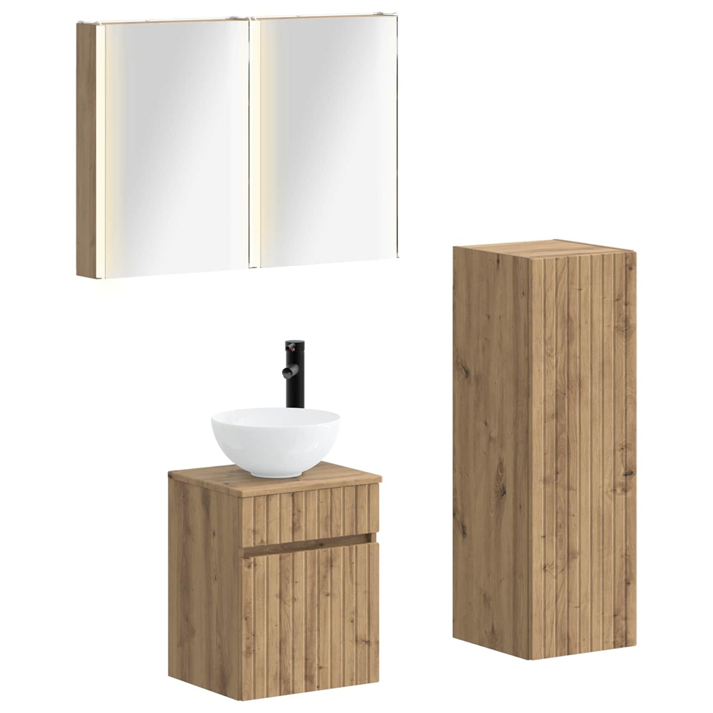 Bathroom Furniture Set 4 pcs Artisan Oak