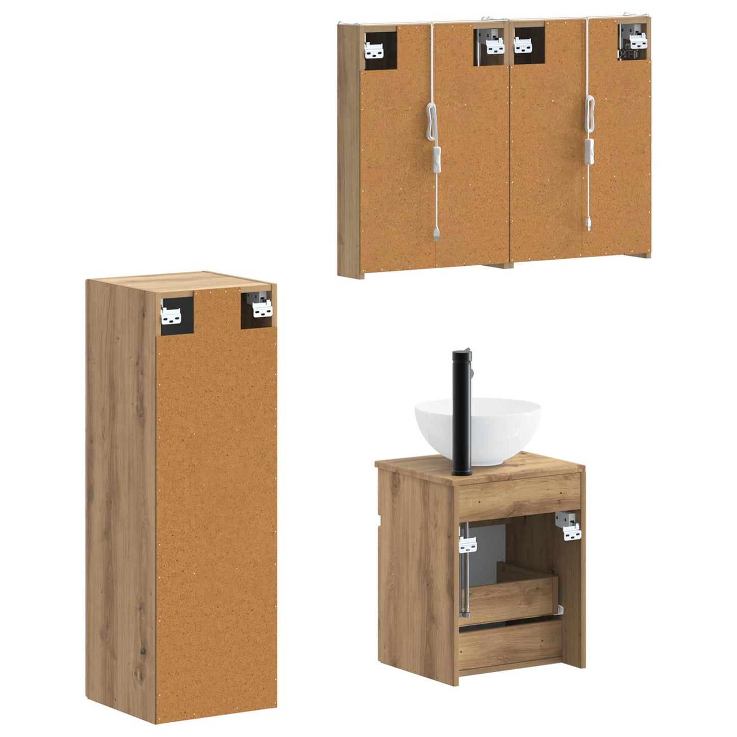 Bathroom Furniture Set 4 pcs Artisan Oak