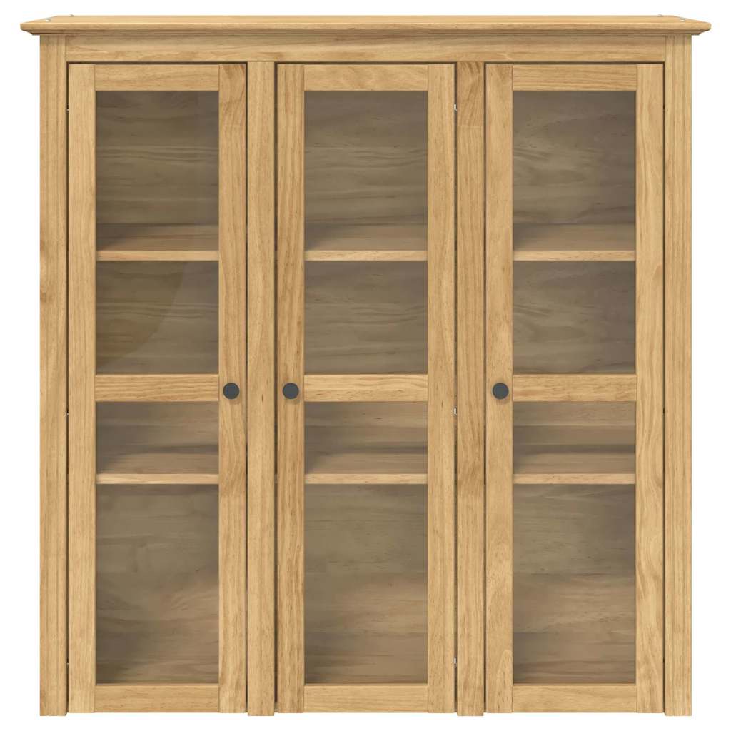 Cabinet with Glass Doors BODO Honey Brown