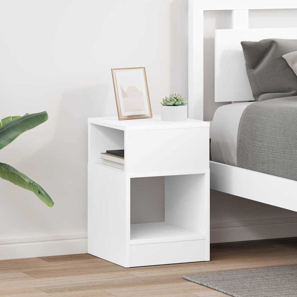 End Table 2 pcs White 30.5 x 30 x 45 cm Engineered Wood