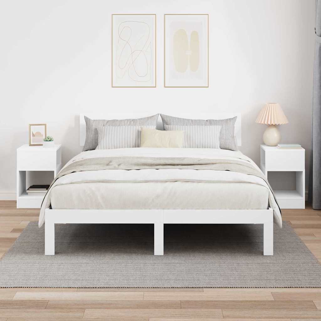End Table 2 pcs White 30.5 x 30 x 45 cm Engineered Wood
