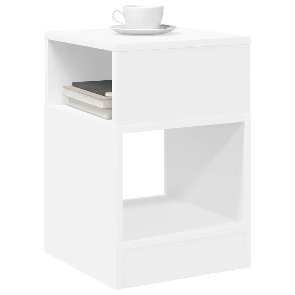 End Table 2 pcs White 30.5 x 30 x 45 cm Engineered Wood