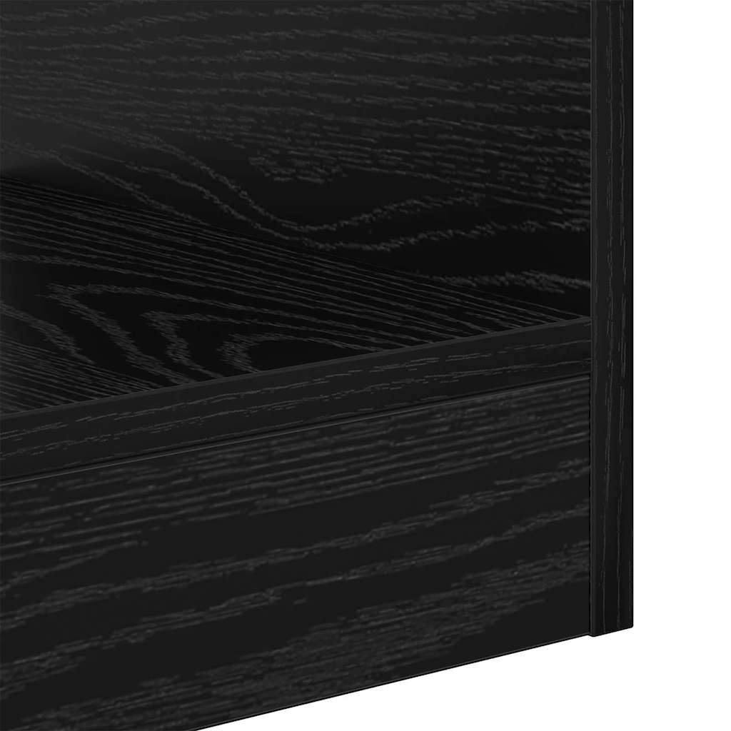 End Table 2 pcs Black Oak 30.5 x 30 x 45 cm Engineered Wood