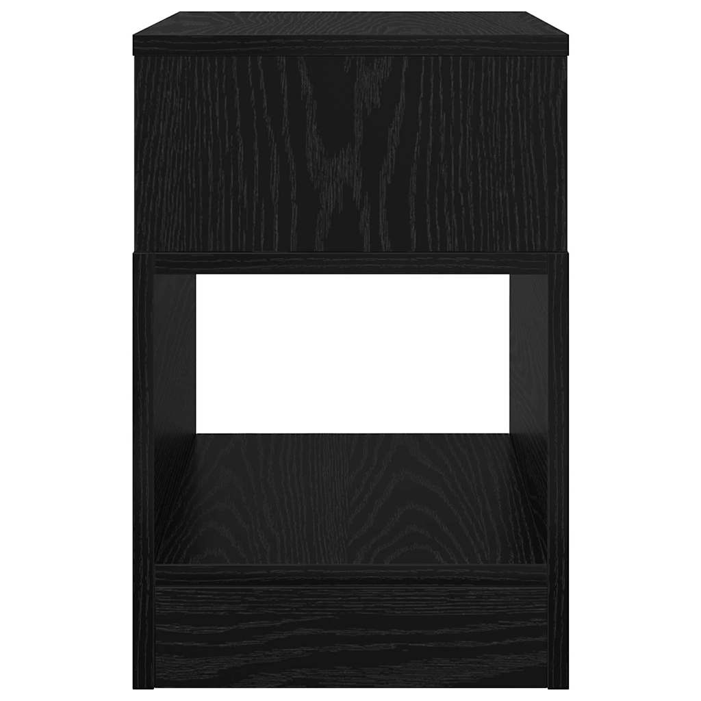 End Table 2 pcs Black Oak 30.5 x 30 x 45 cm Engineered Wood
