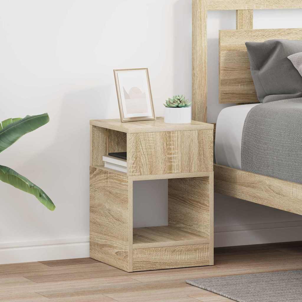 End Table 2 pcs Sonoma Oak 30.5 x 30 x 45 cm Engineered Wood
