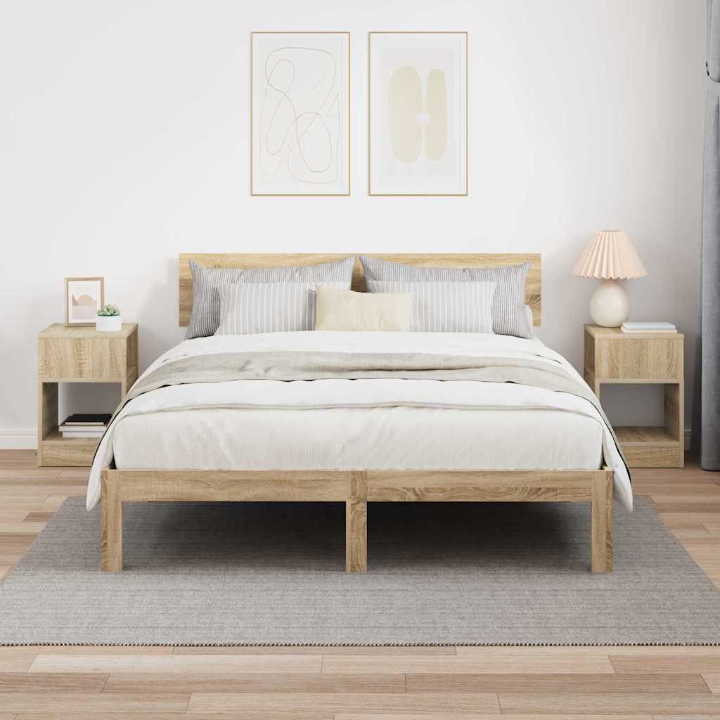 End Table 2 pcs Sonoma Oak 30.5 x 30 x 45 cm Engineered Wood