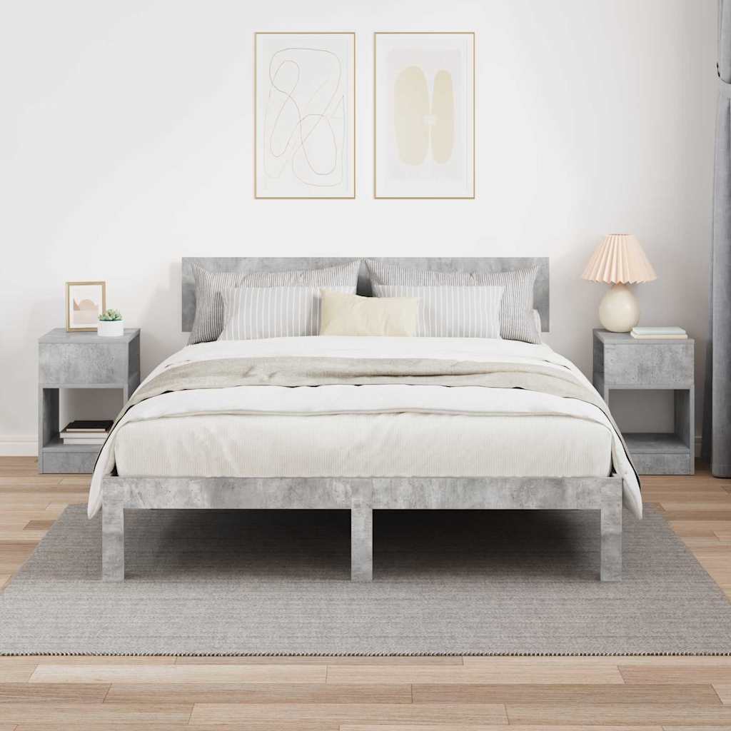 End Table 2 pcs Concrete Grey 30.5 x 30 x 45 cm Engineered Wood
