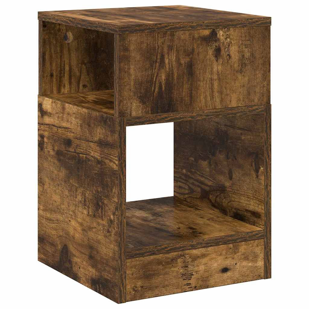End Table 2 pcs Smoked Oak 30.5 x 30 x 45 cm Engineered Wood
