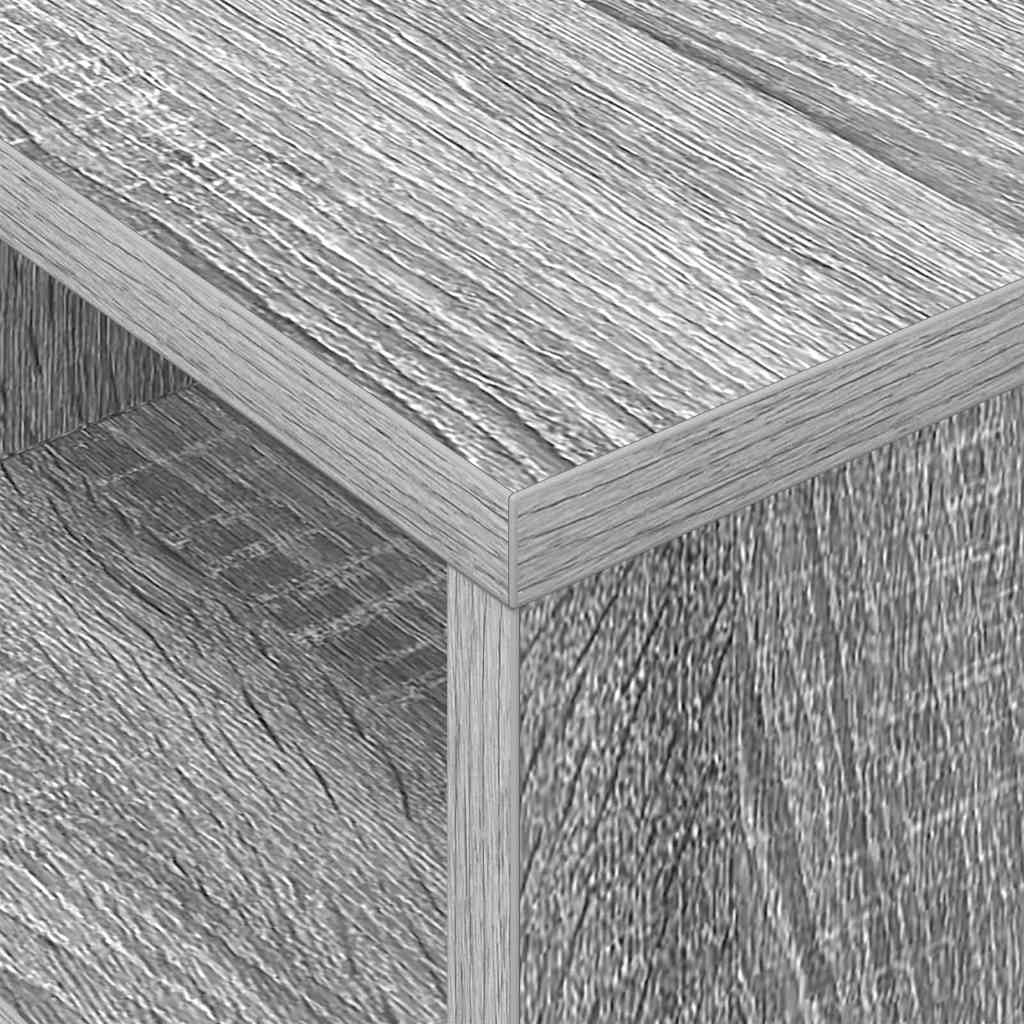 End Table 2 pcs Grey Sonoma 30.5 x 30 x 45 cm Engineered Wood