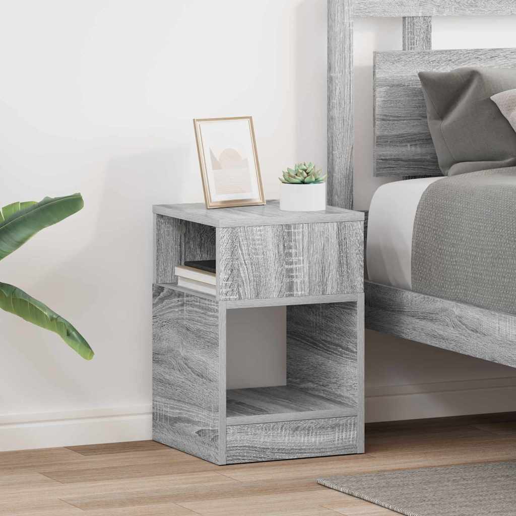 End Table 2 pcs Grey Sonoma 30.5 x 30 x 45 cm Engineered Wood