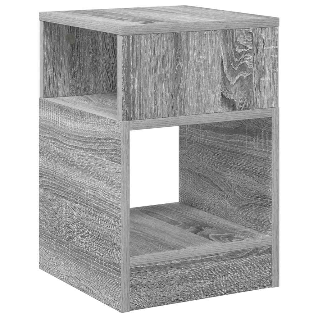 End Table 2 pcs Grey Sonoma 30.5 x 30 x 45 cm Engineered Wood