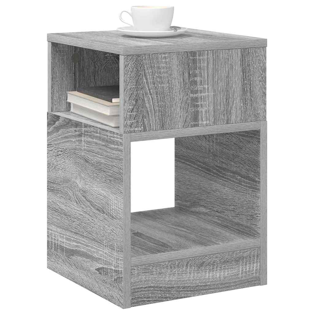 End Table 2 pcs Grey Sonoma 30.5 x 30 x 45 cm Engineered Wood
