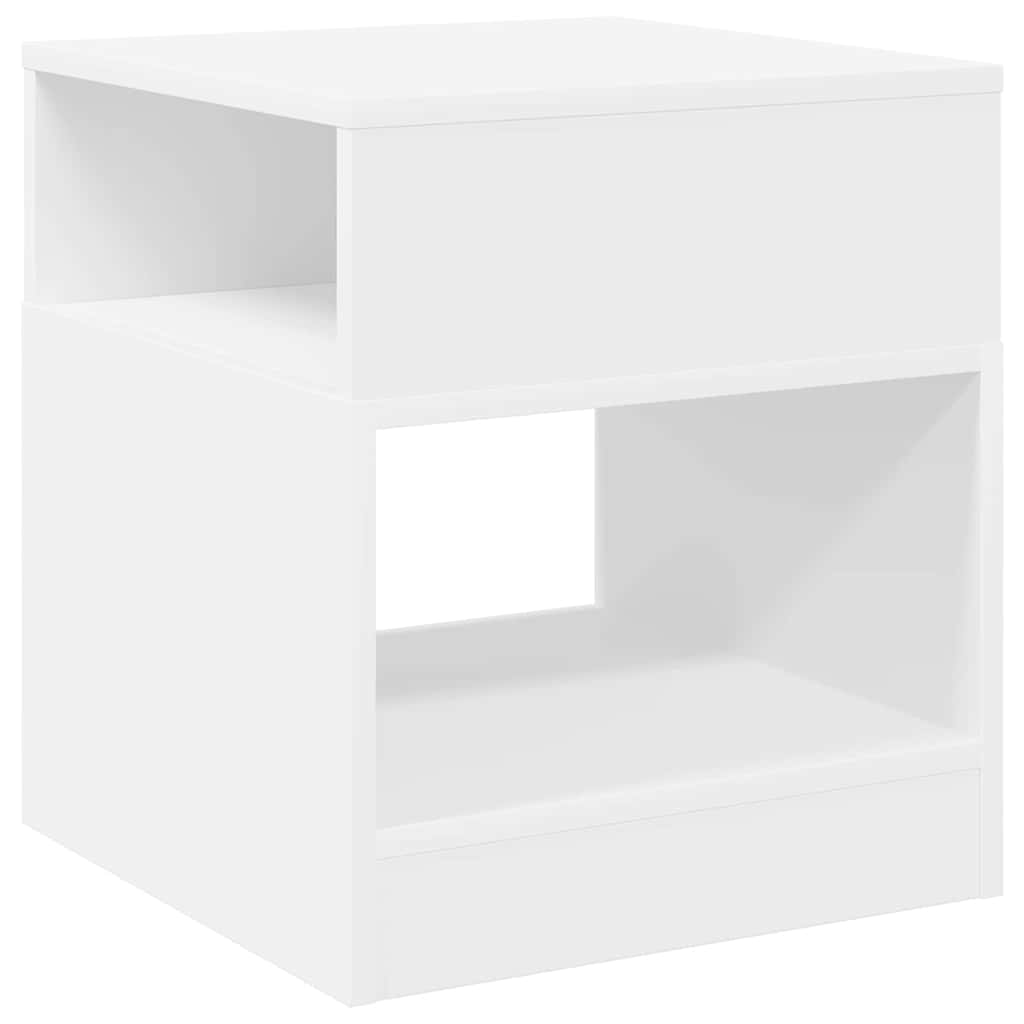End Table 2 pcs White 40.5 x 40 x 45 cm Engineered Wood
