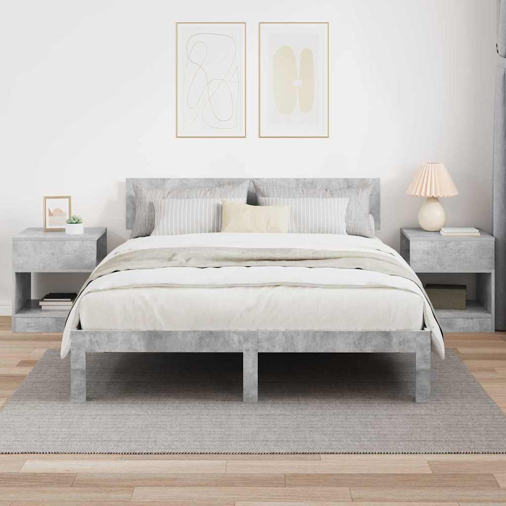 End Table 2 pcs Concrete Grey 40.5 x 40 x 45 cm Engineered Wood