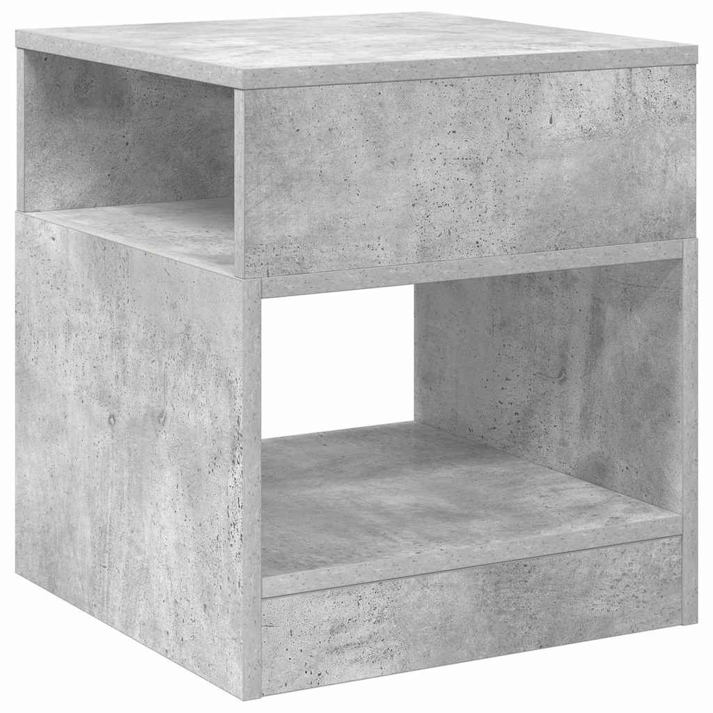 End Table 2 pcs Concrete Grey 40.5 x 40 x 45 cm Engineered Wood