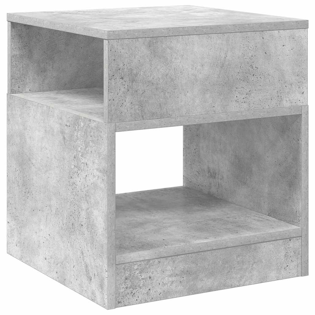 End Table 2 pcs Concrete Grey 40.5 x 40 x 45 cm Engineered Wood