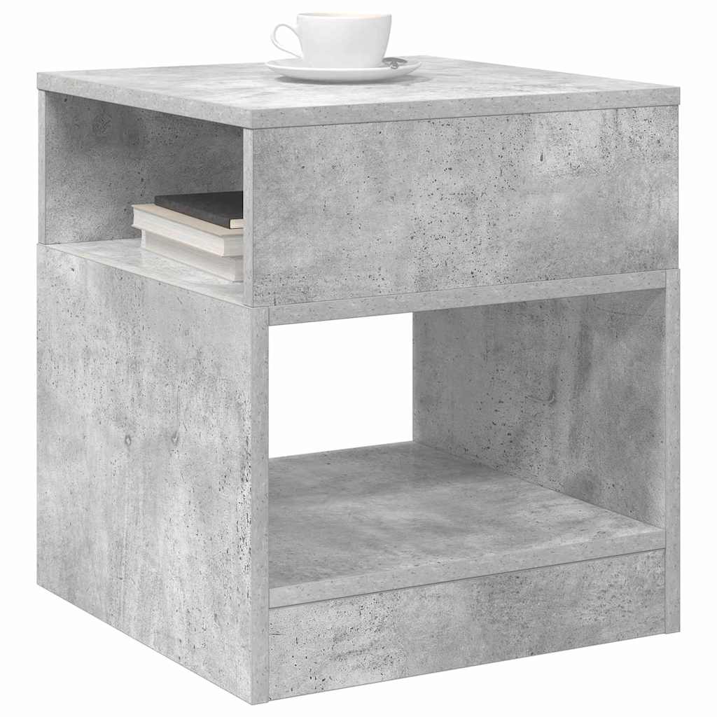 End Table 2 pcs Concrete Grey 40.5 x 40 x 45 cm Engineered Wood