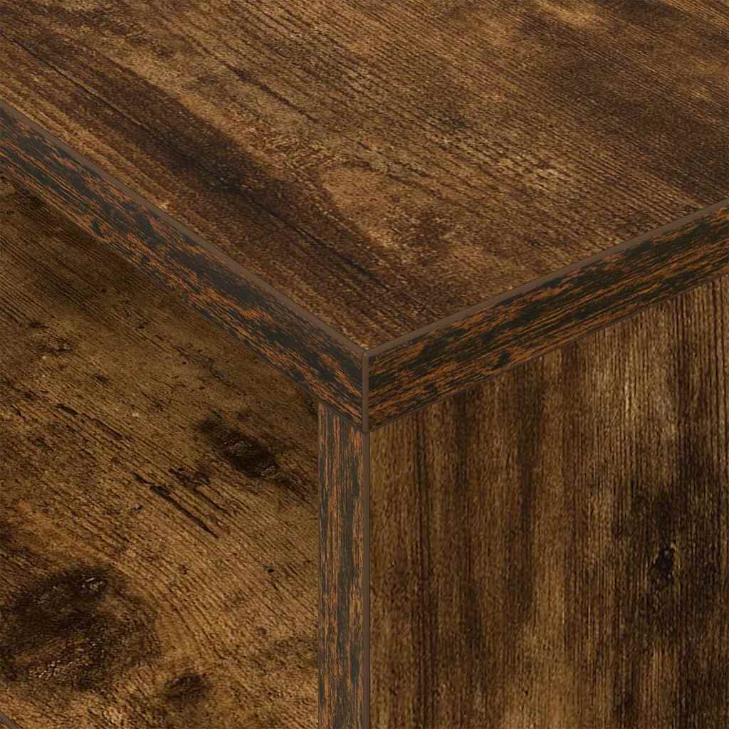 End Table Smoked Oak 40.5 x 40 x 45 cm Engineered Wood