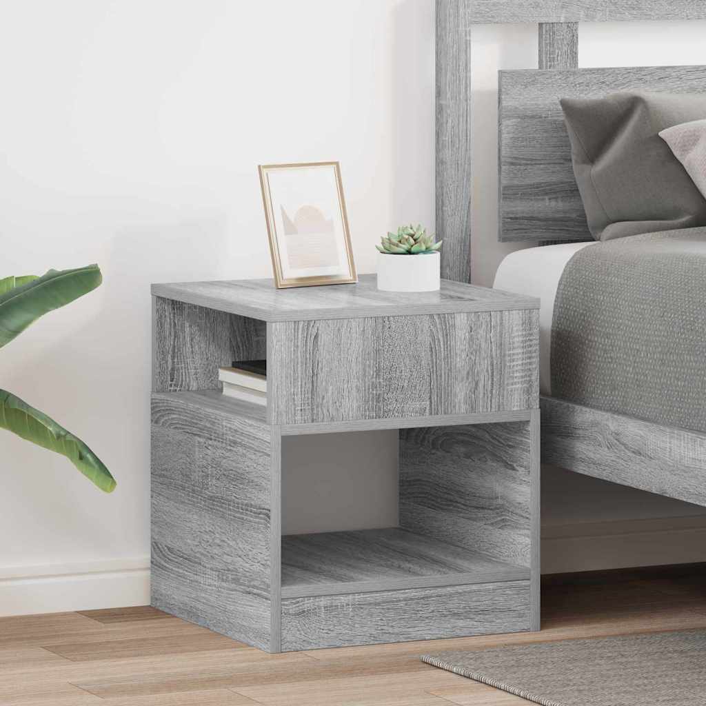 End Table 2 pcs Grey Sonoma 40.5 x 40 x 45 cm Engineered Wood