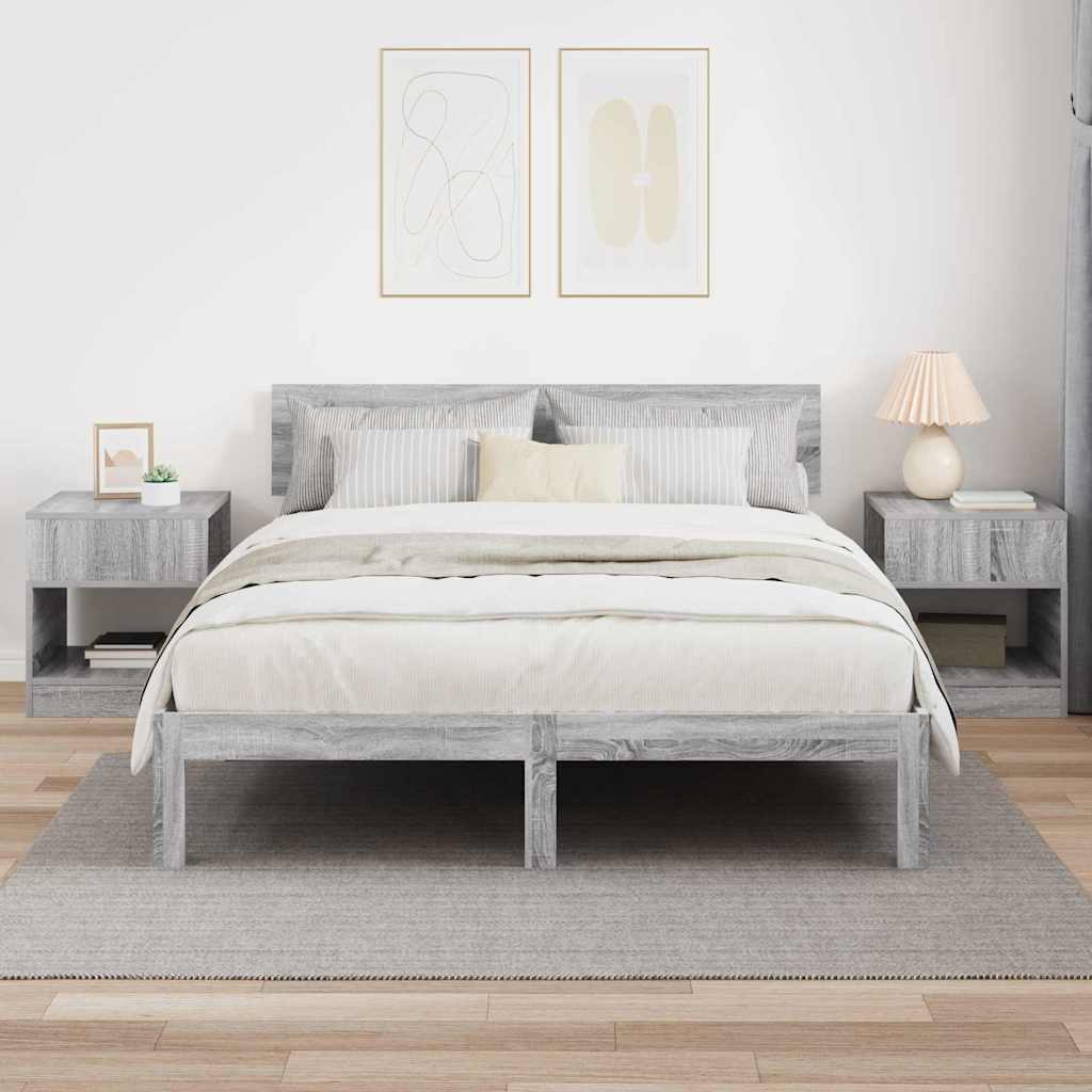 End Table 2 pcs Grey Sonoma 40.5 x 40 x 45 cm Engineered Wood