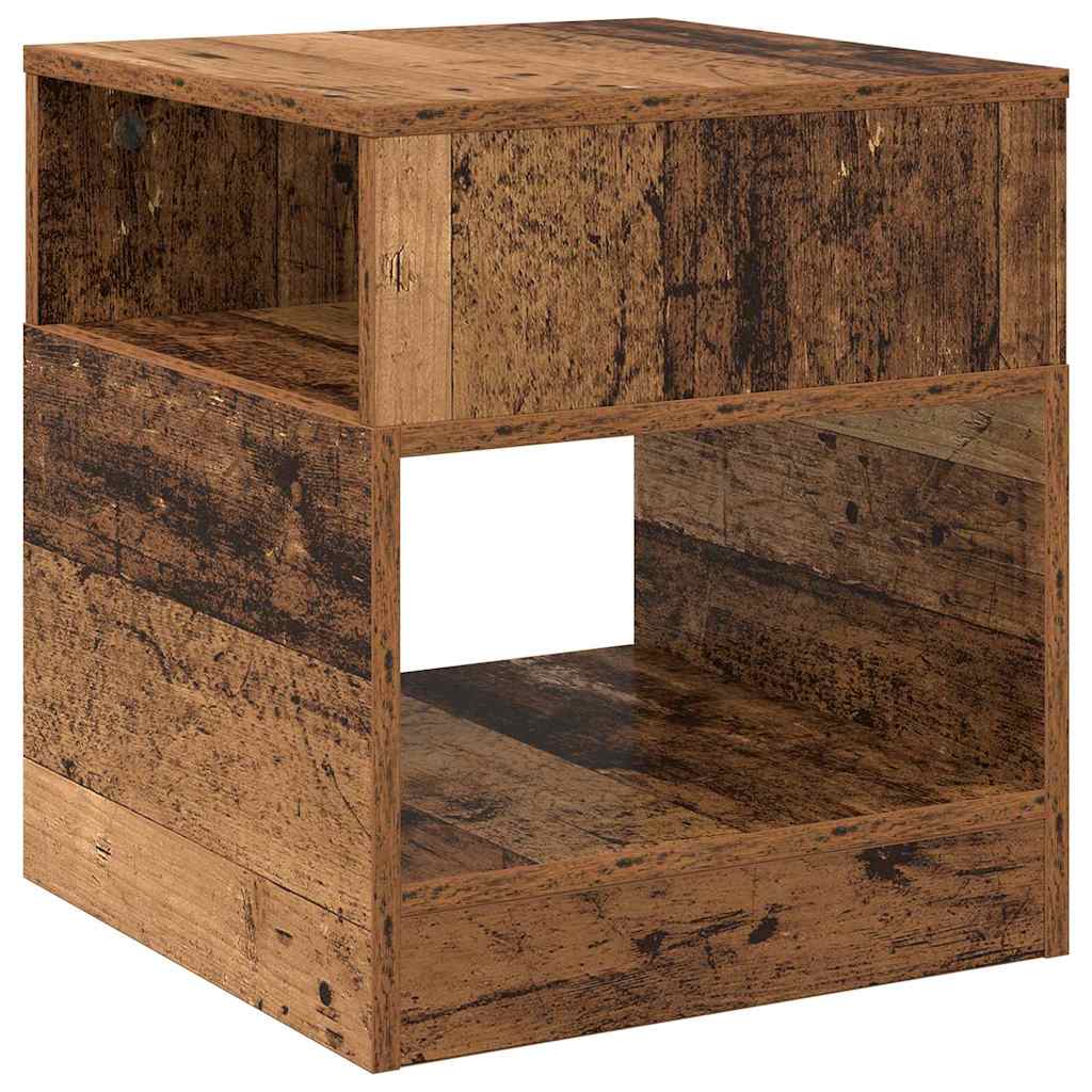 End Table 2 pcs Old Wood 40.5 x 40 x 45 cm Engineered Wood