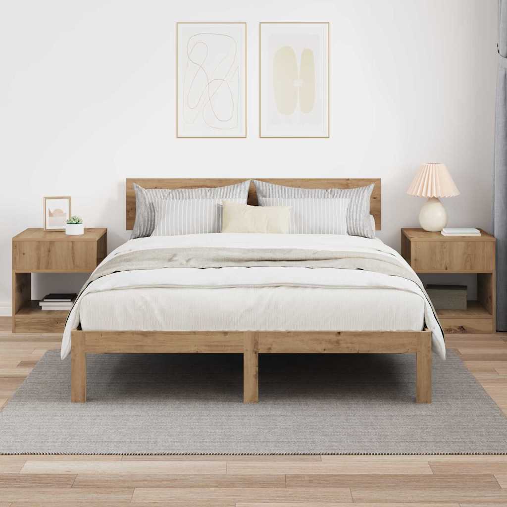 End Table 2 pcs Artisan Oak 40.5 x 40 x 45 cm Engineered Wood
