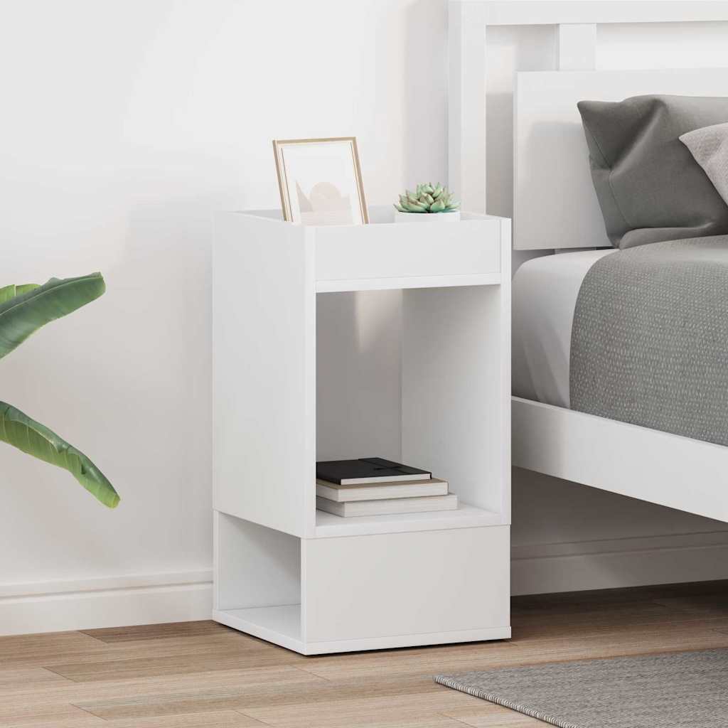End Table 2 pcs White 30 x 30 x 56 cm Engineered Wood