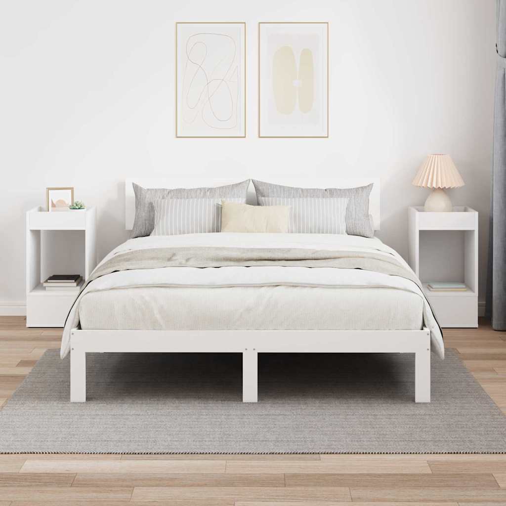 End Table 2 pcs White 30 x 30 x 56 cm Engineered Wood