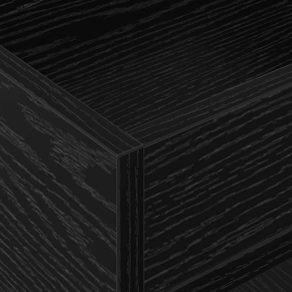 End Table 2 pcs Black Oak 30 x 30 x 56 cm Engineered Wood