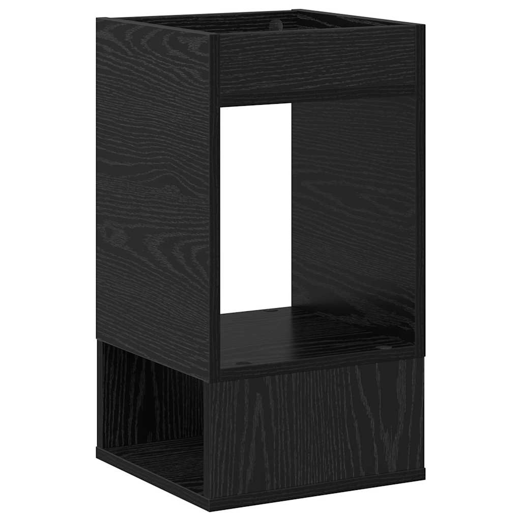 End Table 2 pcs Black Oak 30 x 30 x 56 cm Engineered Wood