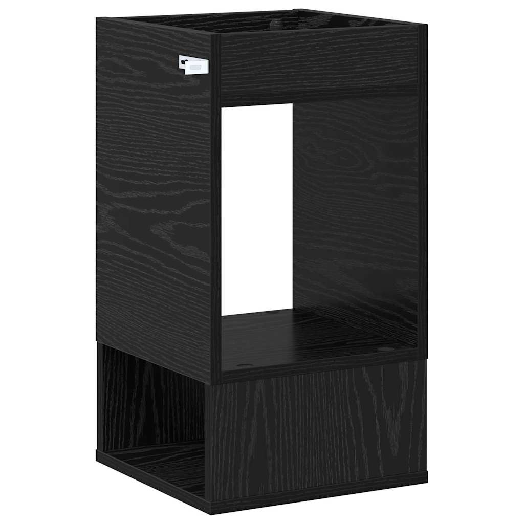 End Table 2 pcs Black Oak 30 x 30 x 56 cm Engineered Wood