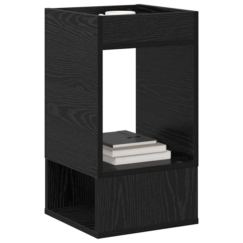 End Table 2 pcs Black Oak 30 x 30 x 56 cm Engineered Wood