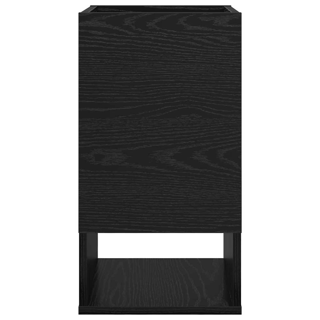 End Table 2 pcs Black Oak 30 x 30 x 56 cm Engineered Wood